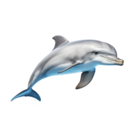 AI generated dolphin jumping on transparent background PNG image