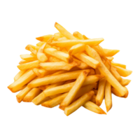 ai generado francés papas fritas en transparente antecedentes png imagen