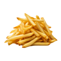 ai generado francés papas fritas en transparente antecedentes png imagen