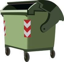 metal dumpster container for recycling vector