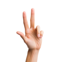 AI generated hand showing sign on transparent background PNG image