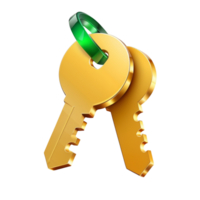 AI generated lock keys on transparent background PNG image