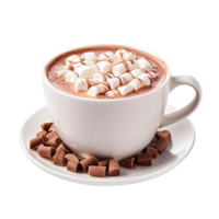 AI generated Hot cocoa on transparent background PNG image