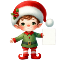 AI generated Watercolor Cute Elf Boy Generative AI png