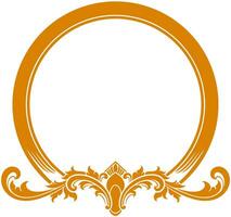 Circle ornament frame vector illustration