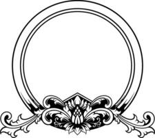 Circle ornament frame vector illustration