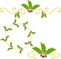 Set vector christmas ornament illustration