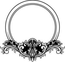 Circle ornament frame vector illustration