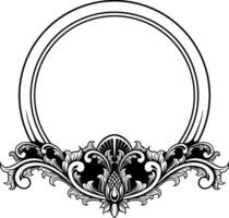 Circle ornament frame vector illustration