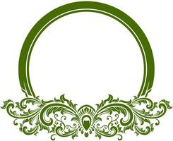 Circle ornament frame vector illustration