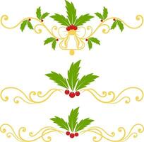 Set vector christmas ornament illustration