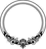 Circle ornament frame vector illustration