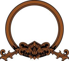 Circle ornament frame vector illustration