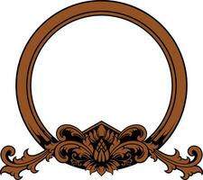 Circle ornament frame vector illustration