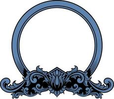 Circle ornament frame vector illustration