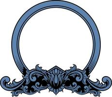 Circle ornament frame vector illustration