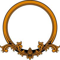 Circle ornament frame vector illustration