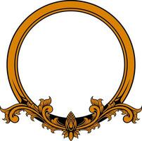 Circle ornament frame vector illustration