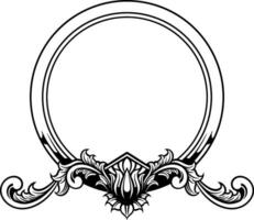 Circle ornament frame vector illustration