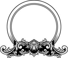 Circle ornament frame vector illustration