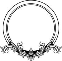 Circle ornament frame vector illustration