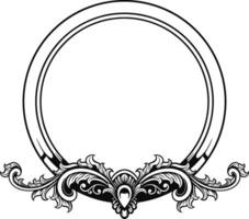 Circle ornament frame vector illustration