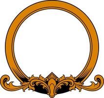 Circle ornament frame vector illustration