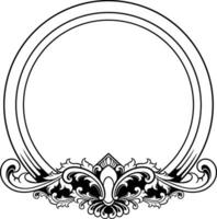 Circle ornament frame vector illustration