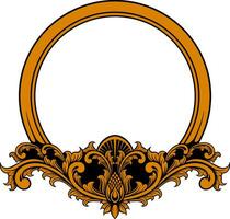 Circle ornament frame vector illustration