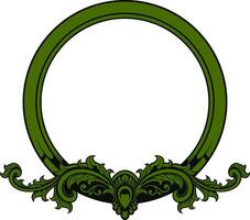 Circle ornament frame vector illustration