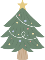 Hand gezeichnet Weihnachten Baum Dekoration png