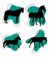 Galloping stallions vector