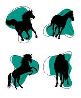 Galloping stallions vector