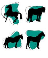 Galloping stallions vector