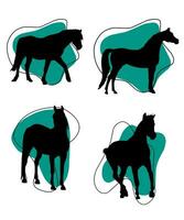 Galloping stallions vector