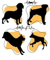 Vector silhouette of a dog.