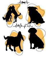 Vector silhouette of a dog.