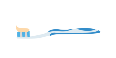 dentaire concept. brosse à dents avec dentifrice isolé. plat conception, se soucier santé, hygiène en bonne santé png