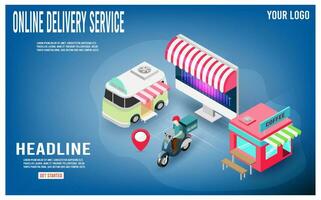 Modern Global logistic service concept with export, import, warehouse business, transport. Vector illustration eps 10