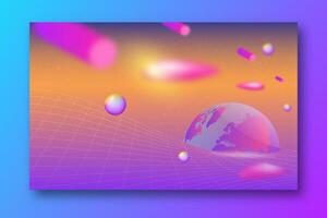 Concept of Future digital technology metaverse, colorful background. Vector illustration eps10