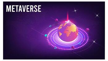 Concept of Future digital technology metaverse, colorful background. Vector illustration eps10