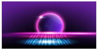 Concept of Future digital technology metaverse, colorful background. Vector illustration eps10