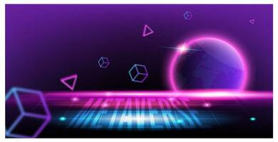 Concept of Future digital technology metaverse, colorful background. Vector illustration eps10