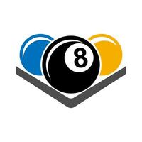 Billiard logo icon design vector