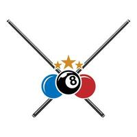 Billiard logo icon design vector