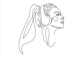 beautiful girl with headphones vector