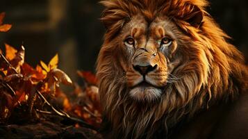 AI generated lion photo wallpaper