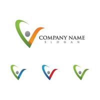 Human character logo sign vector