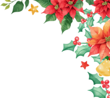 Christmas wreath with holly and berries png