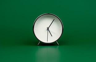 Alarm clock, standing still time, rules of time and how time works, studio photography photo